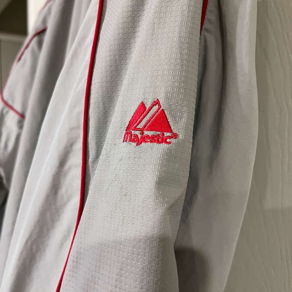 Majestic Vintage Men’s Redsox Baseball Gray Authentic Collection Jacket Large - Picture 6 of 6